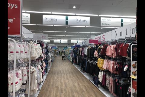 More space has been dedicated to Morrisons' Nutmeg clothing range